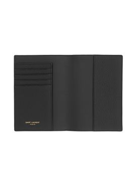 Saint Laurent Tiny Cassandre Passport Case in Grained Leather