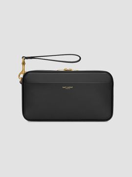 Saint Laurent Travel Pouch in Smooth Leather