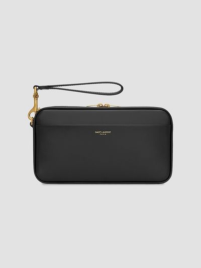 Saint Laurent Travel Pouch in Smooth Leather