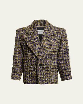 Saint Laurent Tweed Single-Breasted Jacket