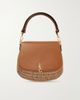 SAINT LAURENT Voltaire Top Handle leather-trimmed bamboo shoulder bag - 1