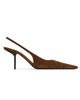 Saint Laurent Women's Babylone Breteuil Slingback Pumps in Suede - 1
