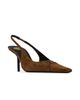 Saint Laurent Women's Babylone Breteuil Slingback Pumps in Suede - 2