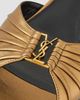 Saint Laurent Women's Babylone Mules in Metallic Leather - 4