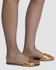 Saint Laurent Women's Babylone Slides in Metallic Leather - 5