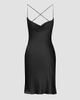 Saint Laurent Women's Backless Cowl Dress in Silk Satin - 1