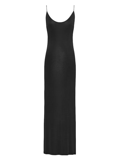 Saint Laurent Women's Cassandre-Chain Backless Dress in Knit