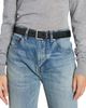 Saint Laurent Women's Cassandre Belt with Square Buckle in Smooth Leather - 2
