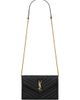 Saint Laurent Women's Cassandre Envelope Chain Wallet in Lambskin - 7