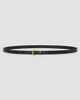 Saint Laurent Women's Cassandre Extra Thin Belt in Crocodile-Embossed Leather - 2