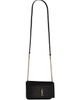 Saint Laurent Women's Cassandre Phone Holder in Shiny Crocodile-Embossed Leather - 5