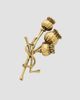 Saint Laurent Women's Cassandre Poppy Brooch in Metal - 4