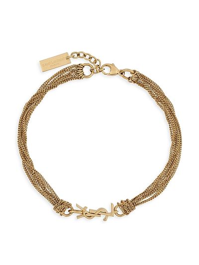 Saint Laurent Women's Cassandre Tassel Bracelet in Metal