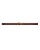 Saint Laurent Women's Cassandre Thin Belt in Aged Leather - 1