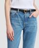 Saint Laurent Women's Cassandre Thin Reversible Belt in Smooth Leather - 2