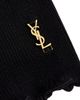 Saint Laurent Women's Cassandre V-neck Top in Ribbed Silk - 3