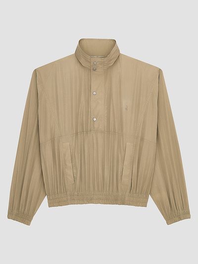 Saint Laurent Women's Cassandre Windbreaker in Crinkled