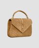 Saint Laurent Women's College Crossbody Bag in Quilted Suede - 3