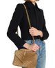 Saint Laurent Women's College Medium Shoulder Bag in Quilted Suede - 3