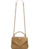 Saint Laurent Women's College Medium Shoulder Bag in Quilted Suede - 9