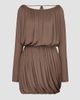 Saint Laurent Women's Cowl-Back Dress in Taffeta - 1