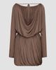 Saint Laurent Women's Cowl-Back Dress in Taffeta - 2