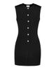 Saint Laurent Women's Crystal Button Mini Dress in Brocade - 4