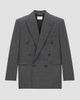 Saint Laurent Women's Double-Breasted Long Jacket in Wool - 3