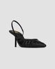Saint Laurent Women's Folie Slingback Pumps in Smooth Leather and Faux-Python - 2