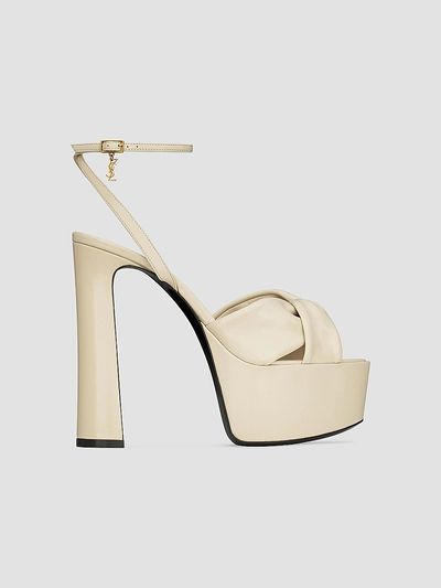 Saint Laurent Women's Franciane Platform Sandals in Smooth Leather