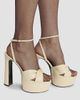 Saint Laurent Women's Franciane Platform Sandals in Smooth Leather - 3