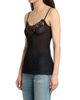 Saint Laurent Women's Guipure Tank Top in Ribbed Silk - 4