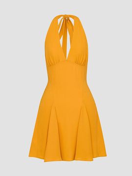 Saint Laurent Women's Halter Dress in Silk