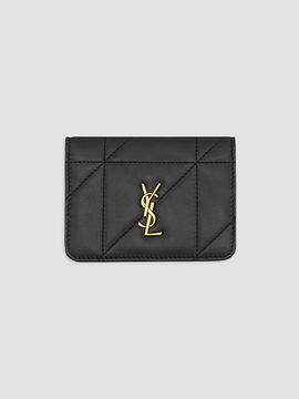 Saint Laurent Women's Jamie Bi-Fold Card Case in Lambskin
