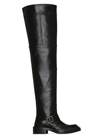 Saint Laurent Women's Joe Over-The-Knee Boots in Smooth Leather