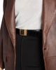 Saint Laurent Women's LA 66 Buckle Belt in Crocodile-Embossed Leather - 2