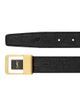 Saint Laurent Women's LA 66 Buckle Belt in Crocodile-Embossed Leather - 4