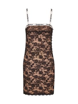Saint Laurent Women's Lace Slip Dress