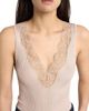 Saint Laurent Women's Laced Tank Top in Ribbed Silk - 6