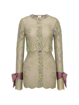 Saint Laurent Women's Lavallia Re-Cuff Mini Dress in Lace