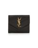 Saint Laurent Women's Logo Matelassé Leather Tri-Fold Wallet - 1