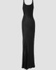 Saint Laurent Women's Long Tank Dress in Silk Satin - 2