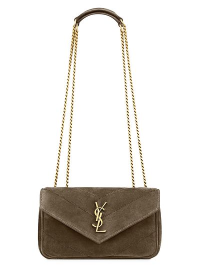 Saint Laurent Women's Loulou Mini Crossbody Bag in Suede