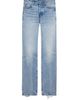 Saint Laurent Women's Low-Rise Jeans in Sicily Denim - 8