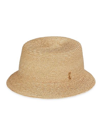 Saint Laurent Women's Maglina Straw Bucket Hat