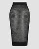 Saint Laurent Women's Midi Skirt in Pointelle Knit - 1