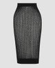 Saint Laurent Women's Midi Skirt in Pointelle Knit - 2