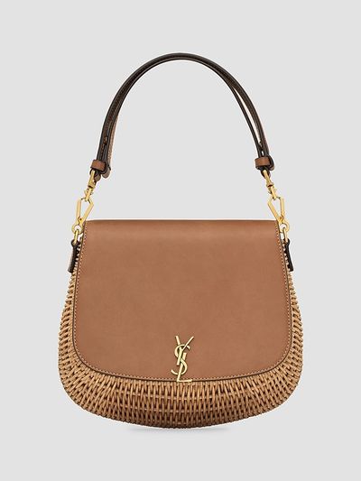 Saint Laurent Women's Mini Voltaire Top Handle Bag in Osier
