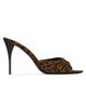 Saint Laurent Women's Mules in Leopard Grosgrain - 1