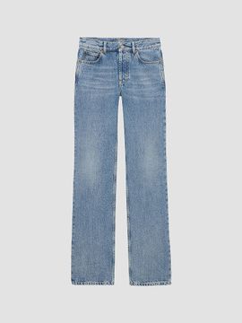 Saint Laurent Women's Nico Low-Rise Jeans in Bahamas Denim
